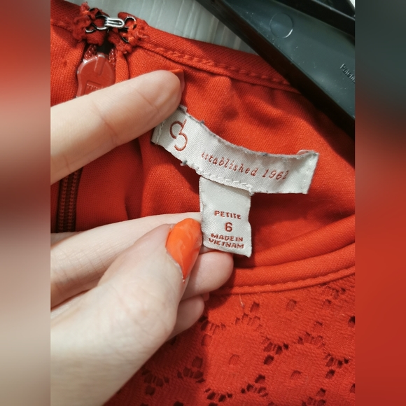 Dress Barn Red Lace Dress - Picture 3 of 3